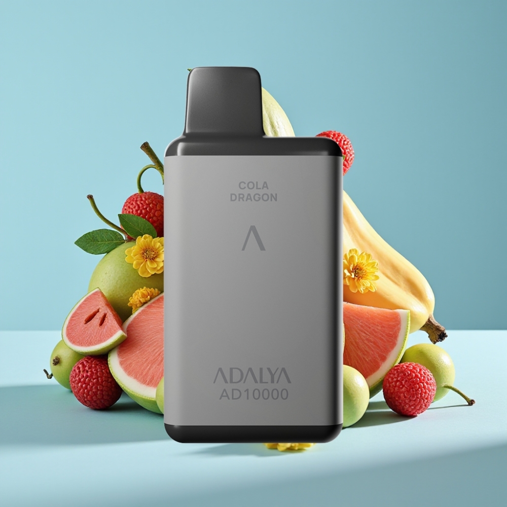 Adalya AD 10000 Puffs Desechable Chile Vape English Lord - Gris espacial, 14 ml, 2% nicotina, USB-C, 650 mAh
