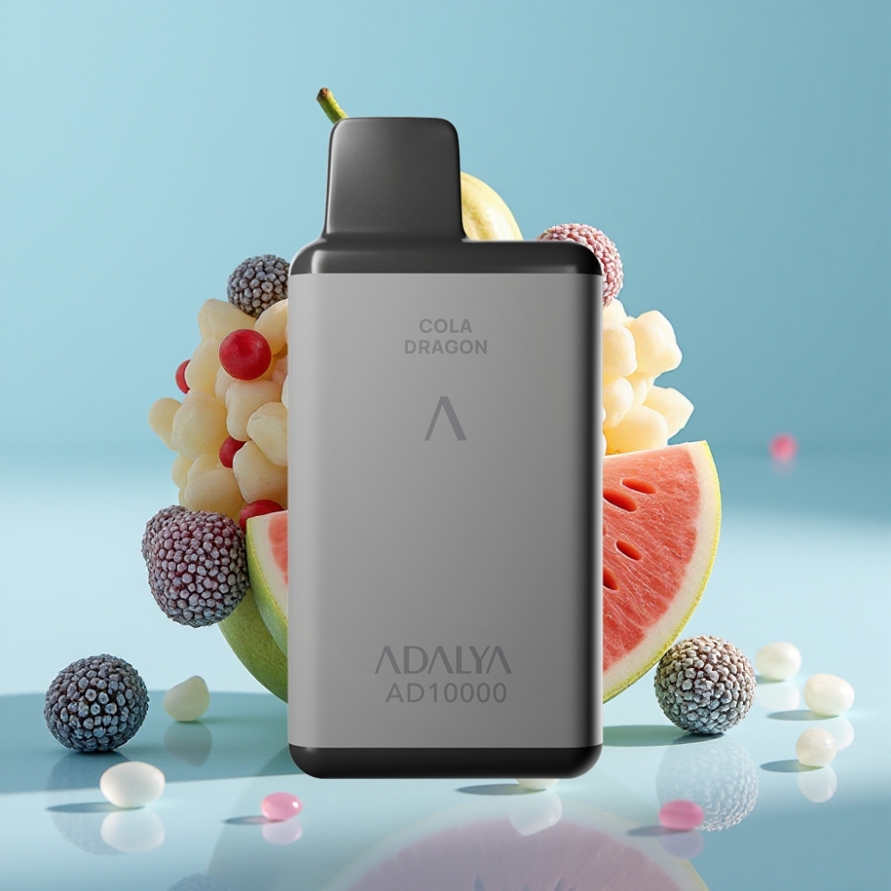 Adalya AD 10000 Puffs Desechable Chile Vape Mi Amor: Gris espacial, 14 ml, 2% nicotina, 650 mAh, recargable USB-C