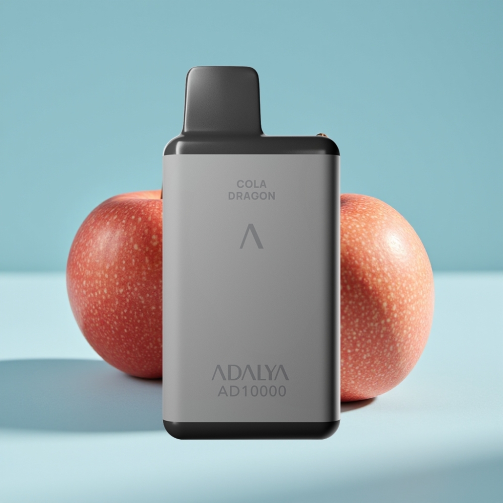Adalya AD 10000 Puffs Vape Desechable Chile vape Las Dos Manzanas: Gris espacial, 14 ml, 2% nicotina, USB-C, 650 mAh