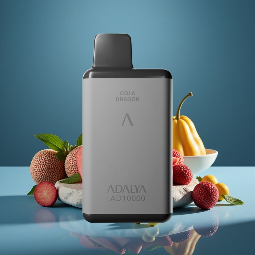 Adalya AD 10000 Puffs Vape Desechable Chile vape Noche de Berlín: Gris espacial, 14 ml, 2% nicotina, USB-C, 650 mAh