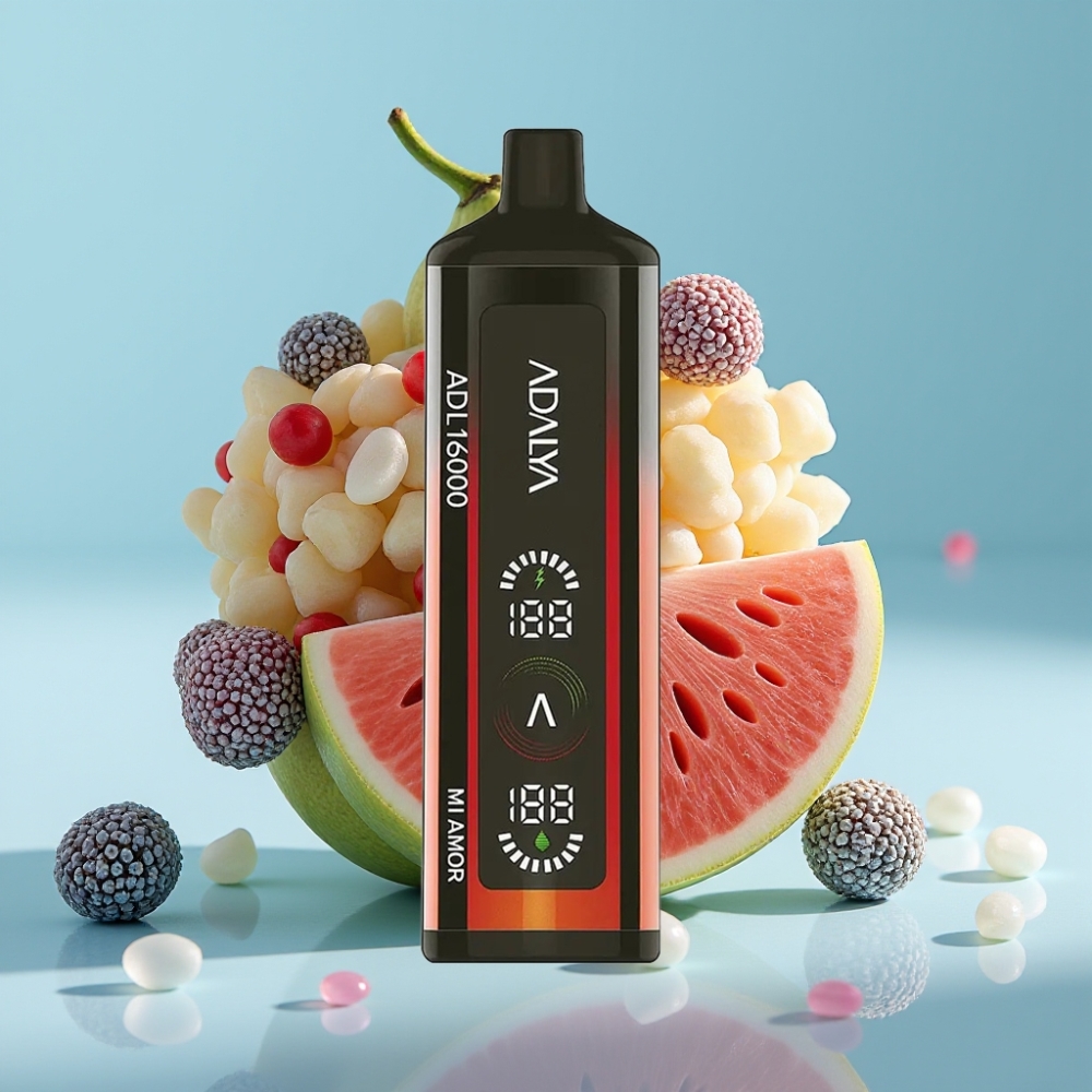 Adalya ADL 16000 PRO Puffs Chile Vape Desechable Mi Amor: 16.000 caladas, pantalla digital, bobina Smart Mesh, USB-C, 25ml, 2% nicotina