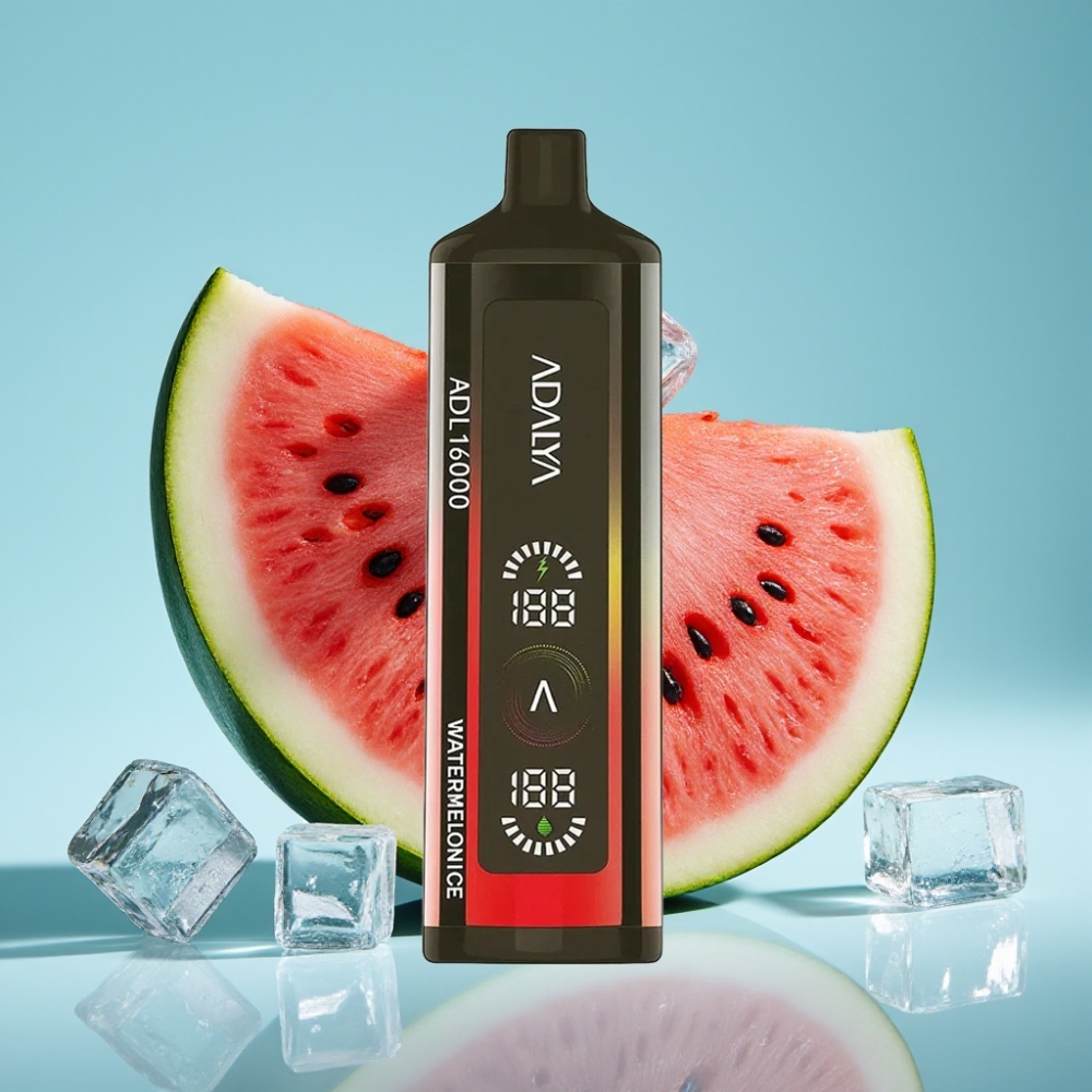 Adalya ADL 16000 PRO Puffs Chile Vape Desechable Sandía Hielo 16,000 caladas Pantalla digital USB-C Recargable