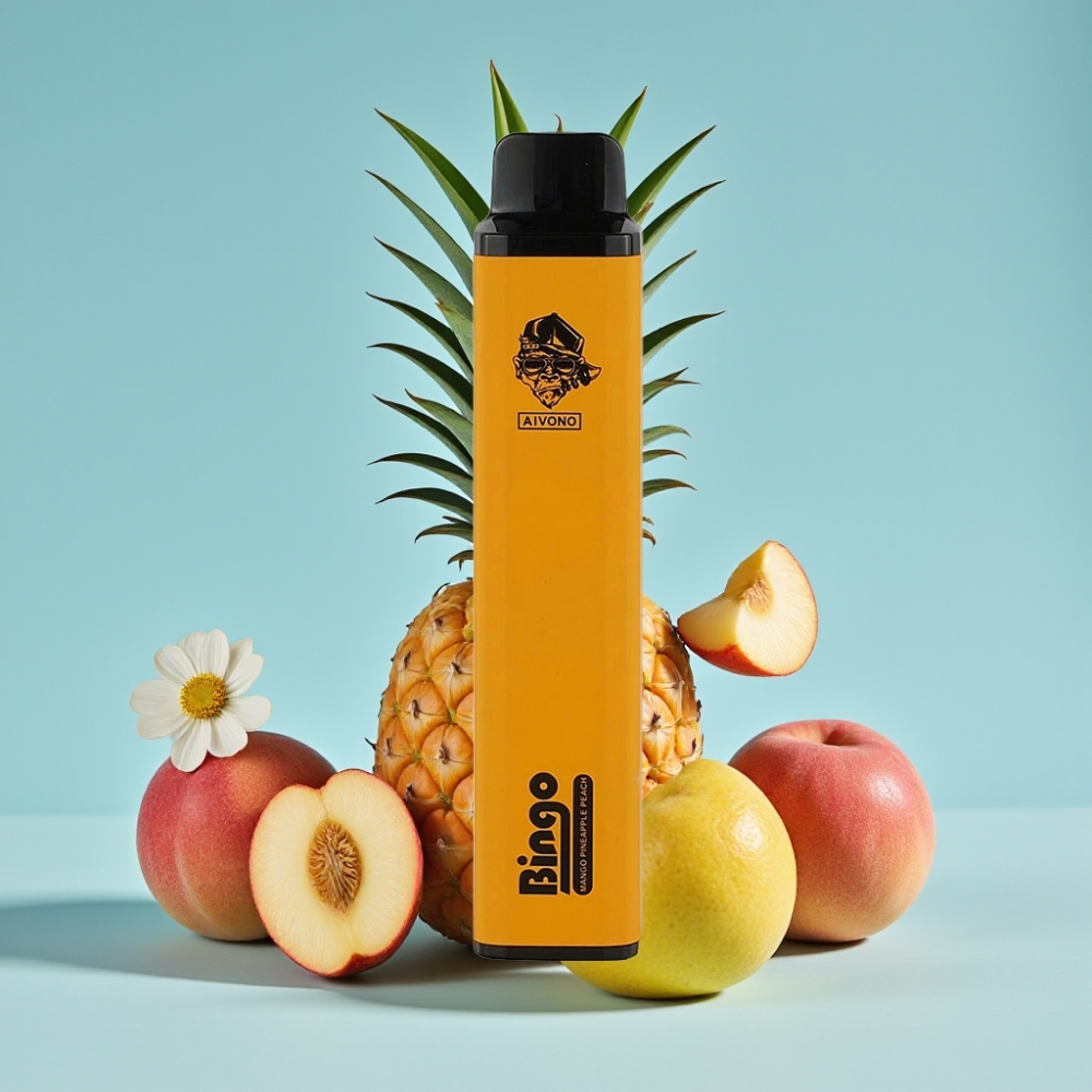 Aivono Aim Bingo 4000 Puffs Chile Vape Wango Piña Durazno 10mL 1000mAh Recargable
