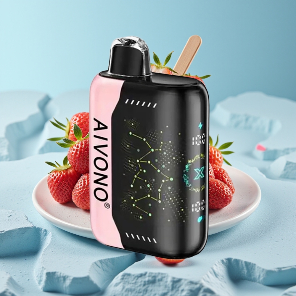 Aivono AIM BOOM 25000 Puffs Chile Vape Desechable Fresa B Pop 0%-5% Nicotina 28ml 650mAh Tipo-C