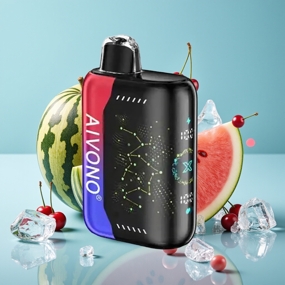 Aivono AIM BOOM 25000 Puffs Chile Vape Sabor Sandía Cereza Helada, 0%-5% Nicotina, 28ml, 650mAh, Carga Type-C