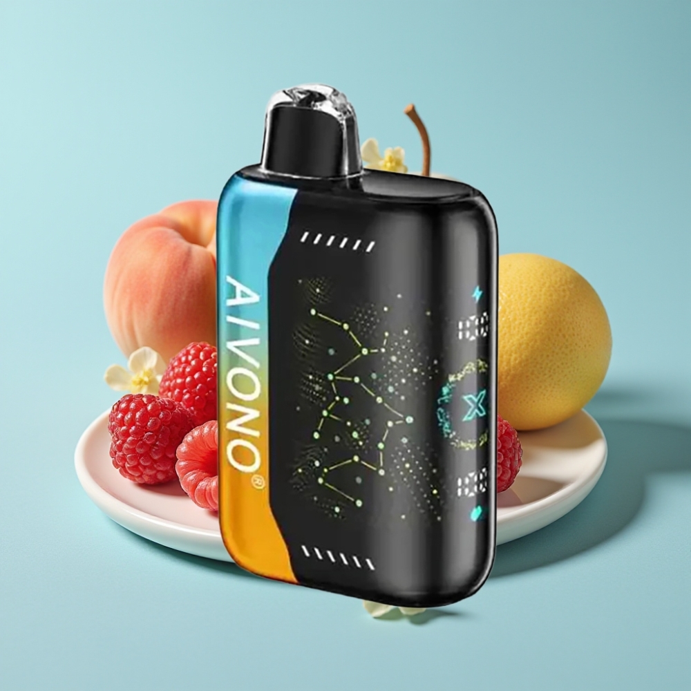 Aivono AIM BOOM 25000 Puffs Chile vape Sabor Frambuesa Melocotón Lima, 0%-5% Nicotina, 28ml, 650mAh, Tipo-C