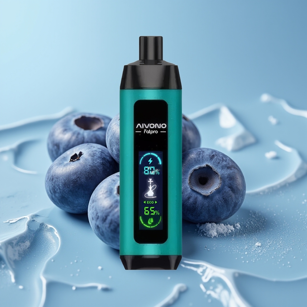 Aivono AIM FATPRO 22000 Puffs Chile Vape 28ml Recargable 600mAh 0.6Ω Modo Dual Eco/Boost Nicotina 0%-5% Sabor Blueberry Gun