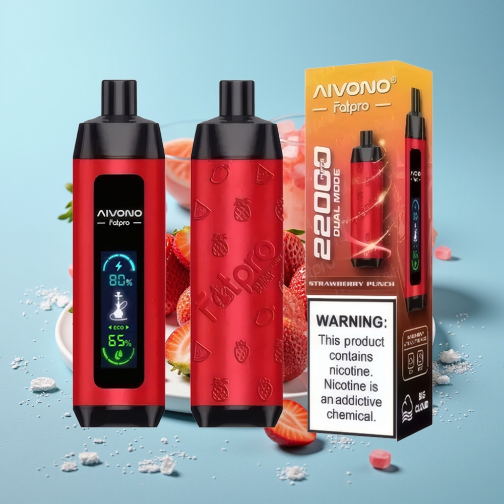 Aivono Aim Fatpro 22000 Puffs Chile Vape Desechable 28ml 10 Sabores 0%-5% Nicotina Sabor Strawberry Punch
