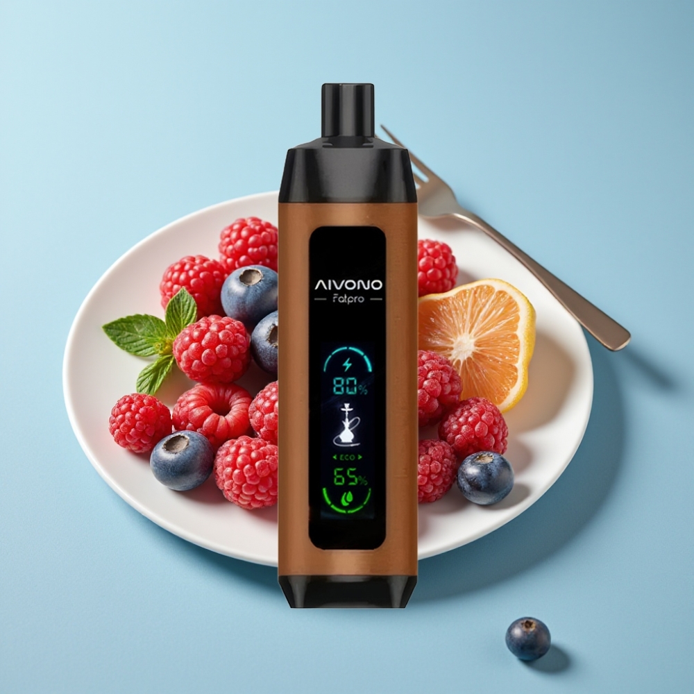 Aivono Aim Fatpro 22000 Puffs Chile Vape Desechable Chrry Raspberry 0-5% Nicotina 28ml 10 Sabores 600mAh Recargable