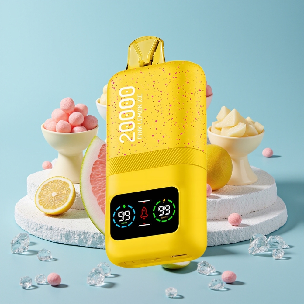 Aivono AIM MAGIC 20000 Puffs Chile Vape Sabor Limón Rosa Helado, 26ml, 0-5% Nicotina, Tipo-C Recargable, Pantalla LCD