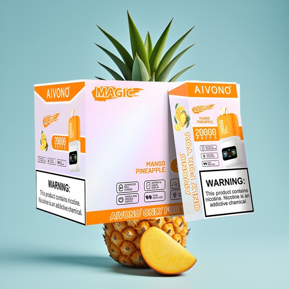 Aivono AIM MAGIC 20000 Puffs Chile vape Sabor Mango Piña, 26ml, Recargable Tipo-C, 0%-5% Nicotina, Pantalla LCD