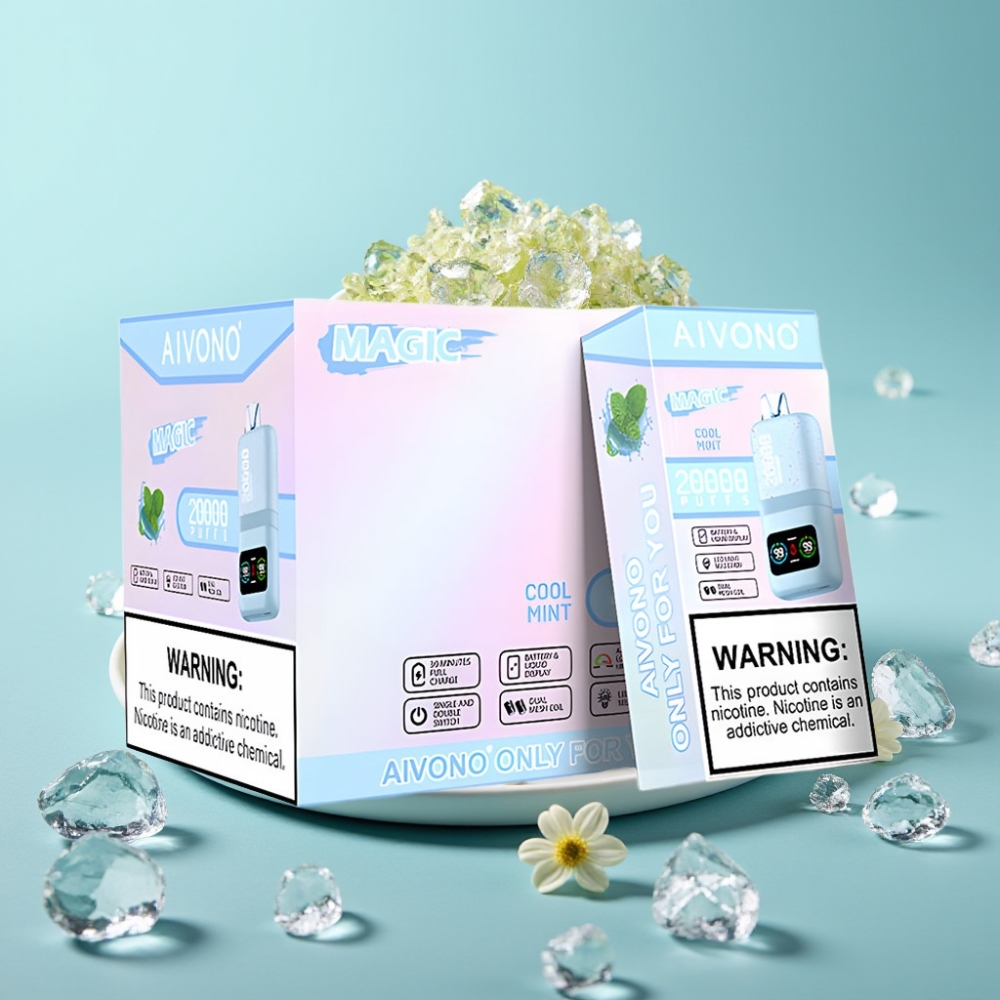 Aivono AIM MAGIC 20000 Puffs Vape Desechable Chile vape Menta Fría, 26ml, 0%-5% Nicotina, Recargable Tipo-C, 600mAh