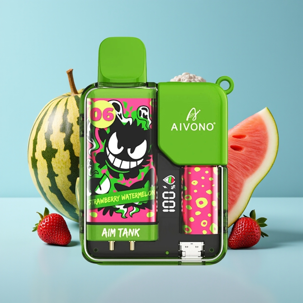 Aivono AIM-TANK 9500 Puffs Chile vape Fresa Sandía 18ml 650mAh LCD 0-5% Nic 1.2ohm