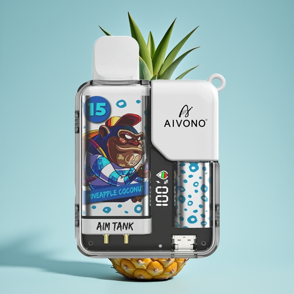 Aivono AIM-TANK 9500 Puffs Chile vape Piña Coco 18ml 650mAh LCD 0-5% Nic 1.2ohm