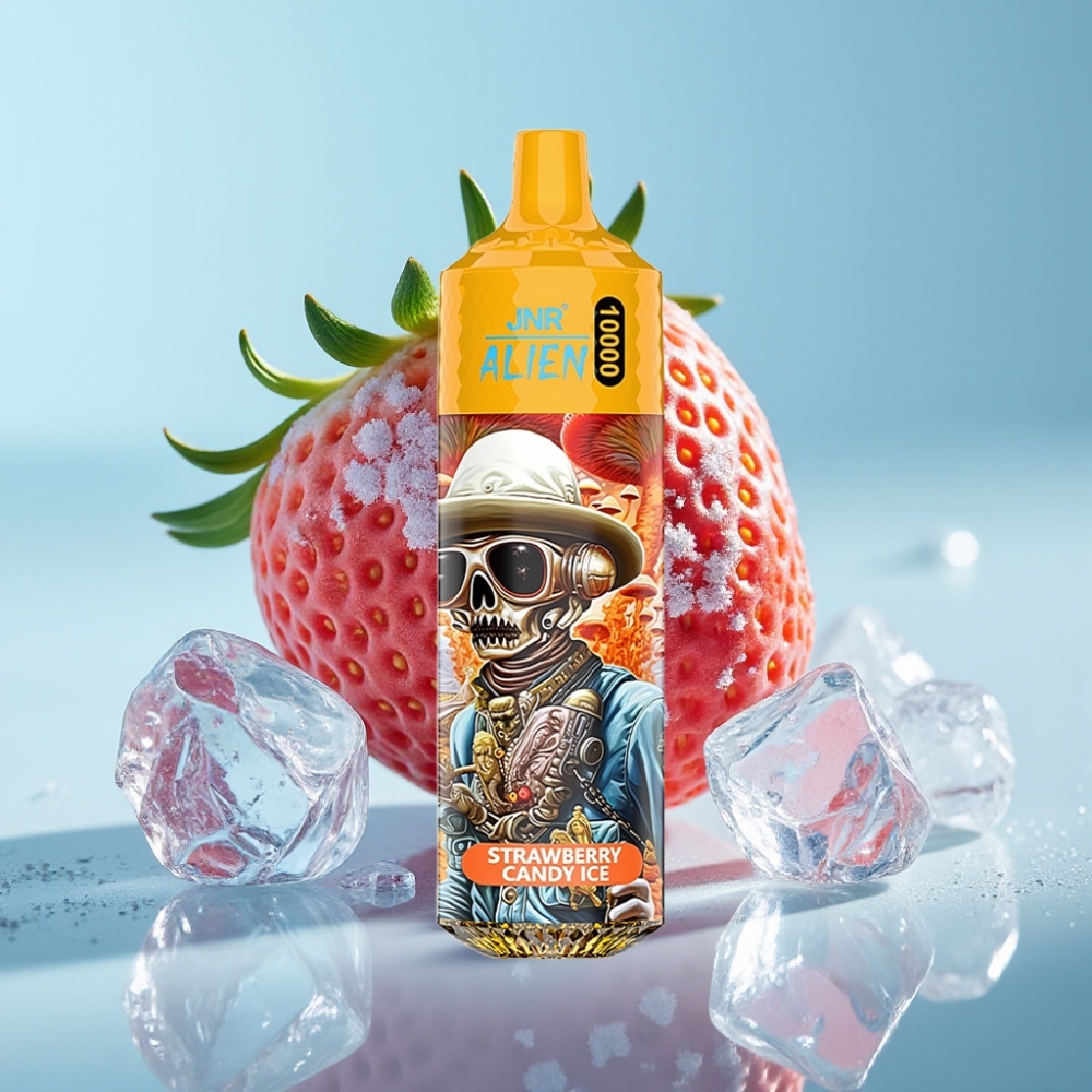 JNR Alien 10000 Puffs Chile Vape Fresa Caramelo Hielo – 850mAh, 20ml, Carga Rápida Type-C, LED RGB