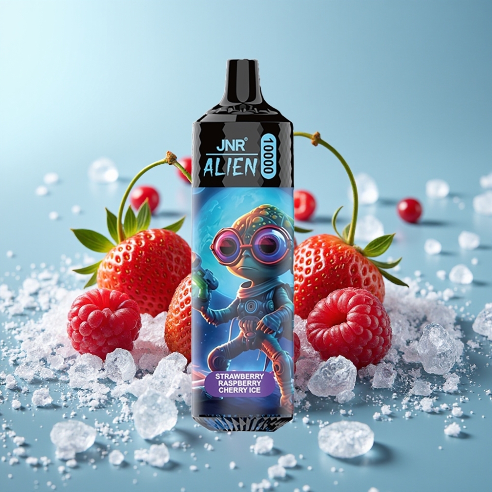 JNR Alien 10000 Puffs Chile Vape Fresa Frambuesa Cereza Hielo - 20ml, 850mAh, Tipo-C, LED RGB