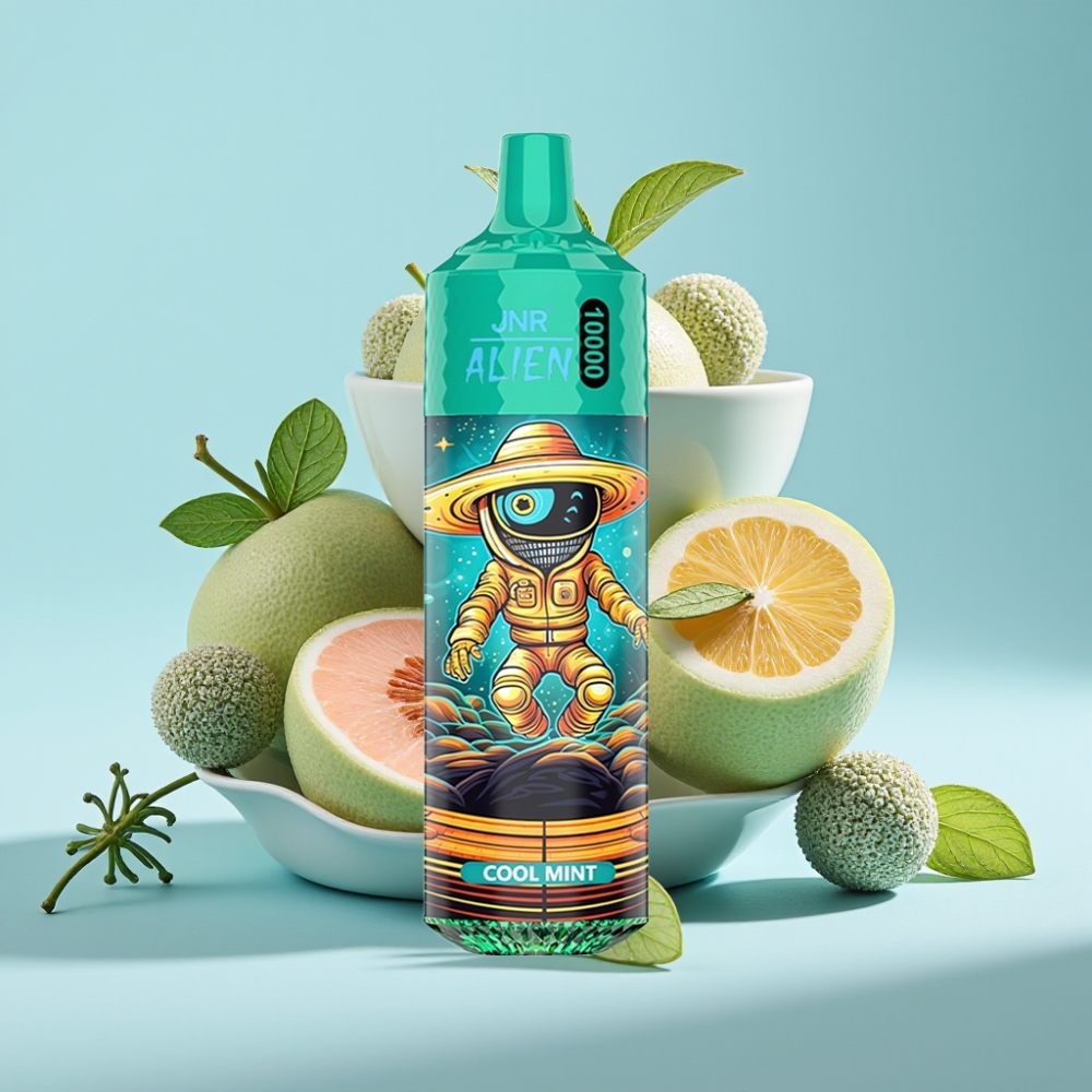 JNR Alien 10000 Puffs Chile Vape: Menta Refrescante, 20ml, Carga Rápida Type-C, RGB LED, Diseño Deportivo