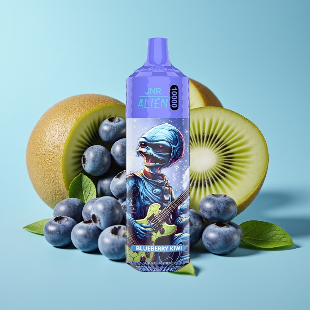 JNR Alien 10000 Puffs Chile vape Azulberry Kiwi – 20ml líquido, 850mAh, carga rápida Type-C, LED RGB