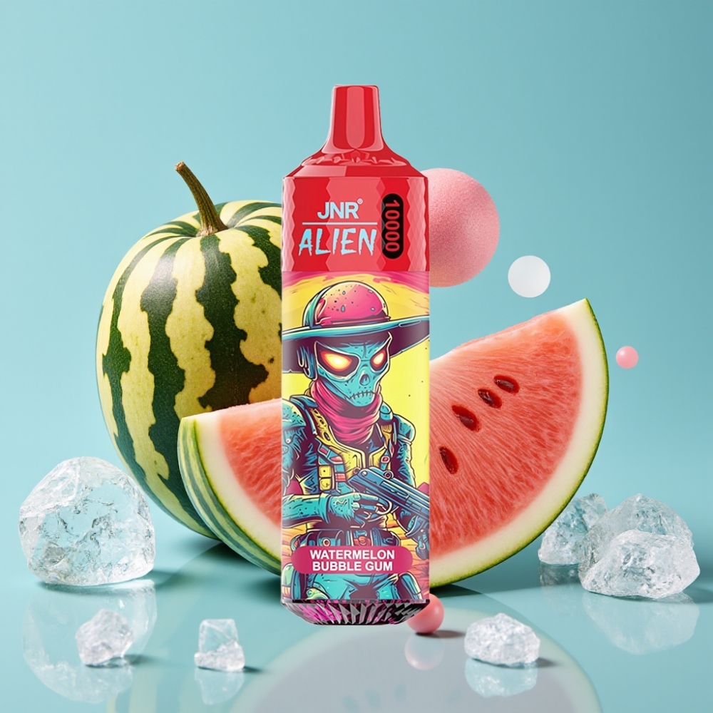 JNR Alien 10000 Puffs Chile vape: Chicle de Sandía, 20ml, 850mAh, Carga Rápida Type-C, RGB
