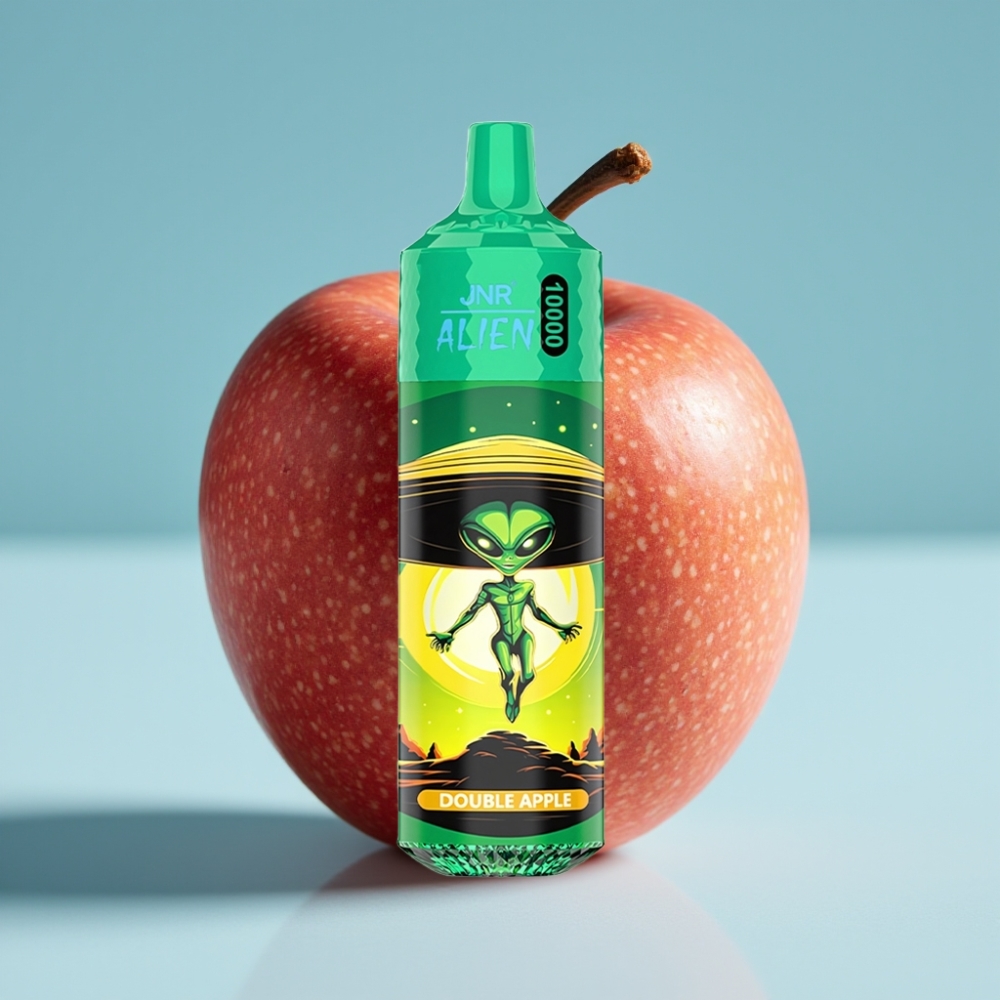 JNR Alien 10000 Puffs Chile vape Doble Manzana con 20ml de líquido, carga rápida Type-C y luces LED (RGB)