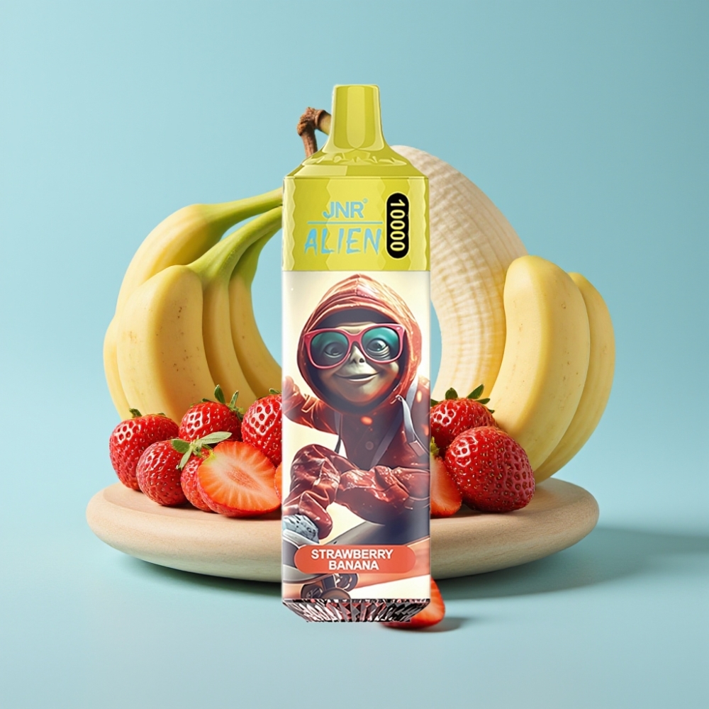 JNR Alien 10000 Puffs Chile vape Fresa Plátano, 20ml, 850mAh, Tipo-C, LED RGB