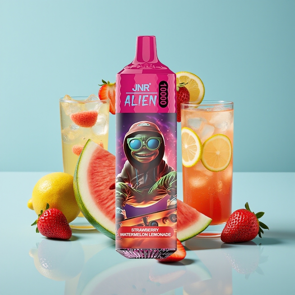 JNR Alien 10000 Puffs Chile vape Fresa Sandía Limonada con 20ml, 850mAh, Carga Rápida Type-C