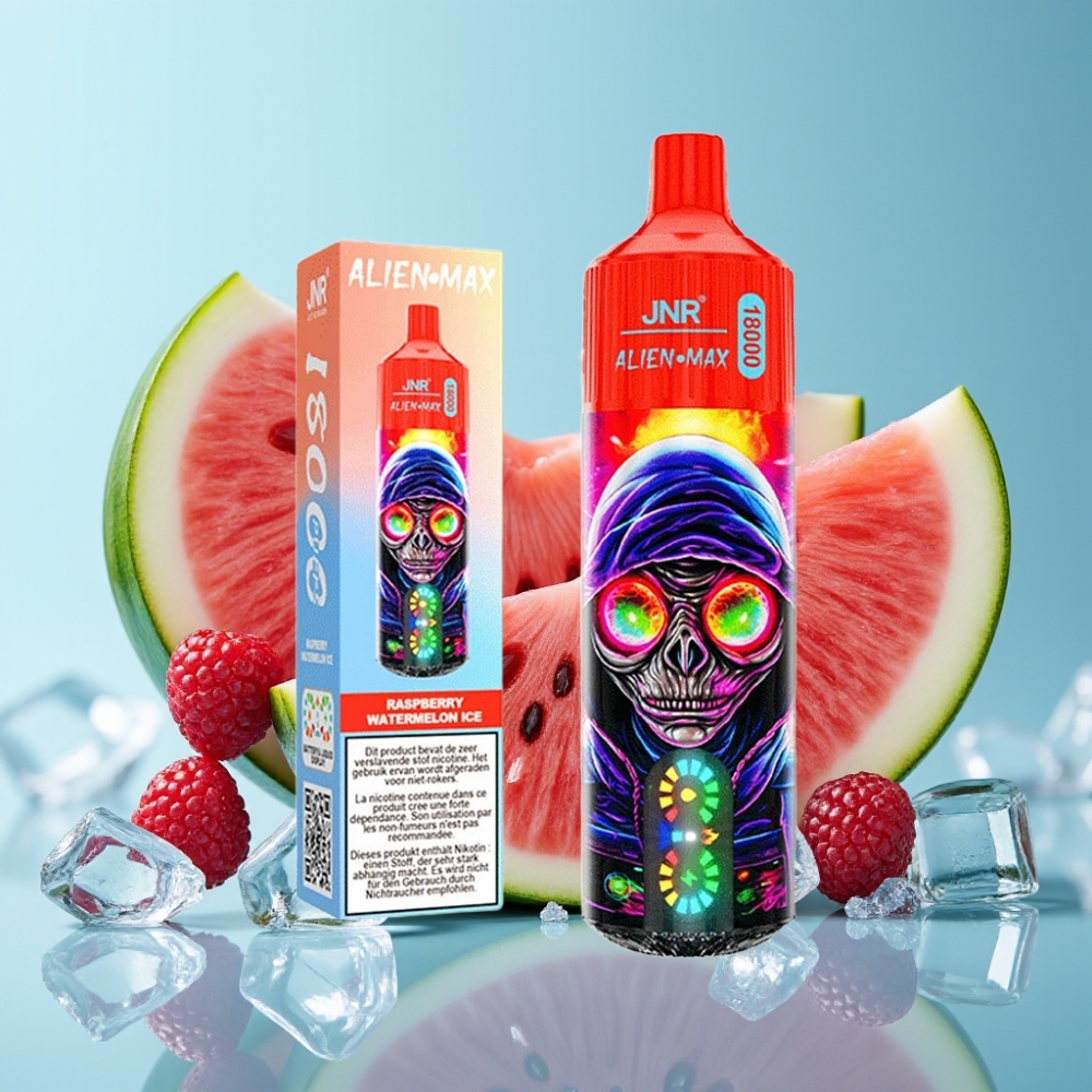 JNR Alien Max 18000 Puffs Chile Vape con Pantalla LED Inteligente Frambuesa y sandía