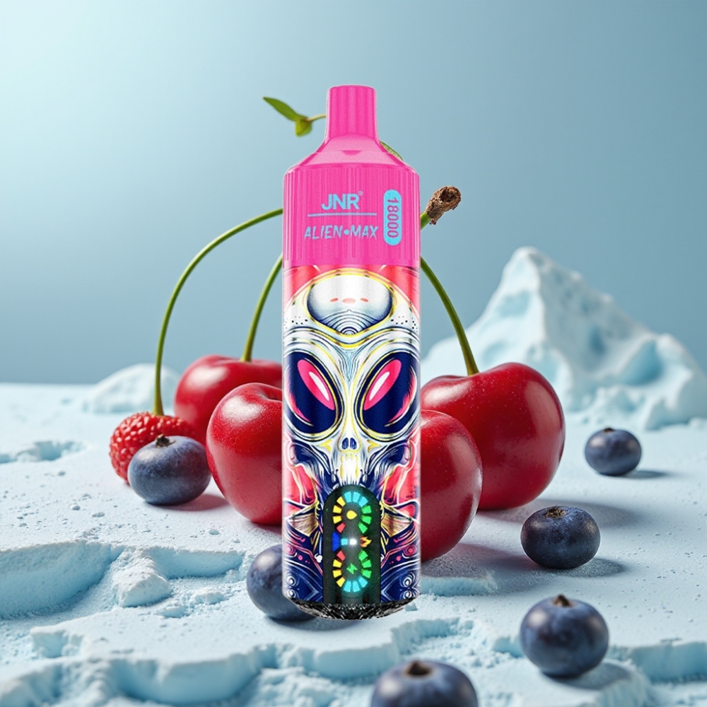 JNR Alien Max 18000 Puffs Disposable Vape Chile vape Cereza Baya con Pantalla LED Inteligente