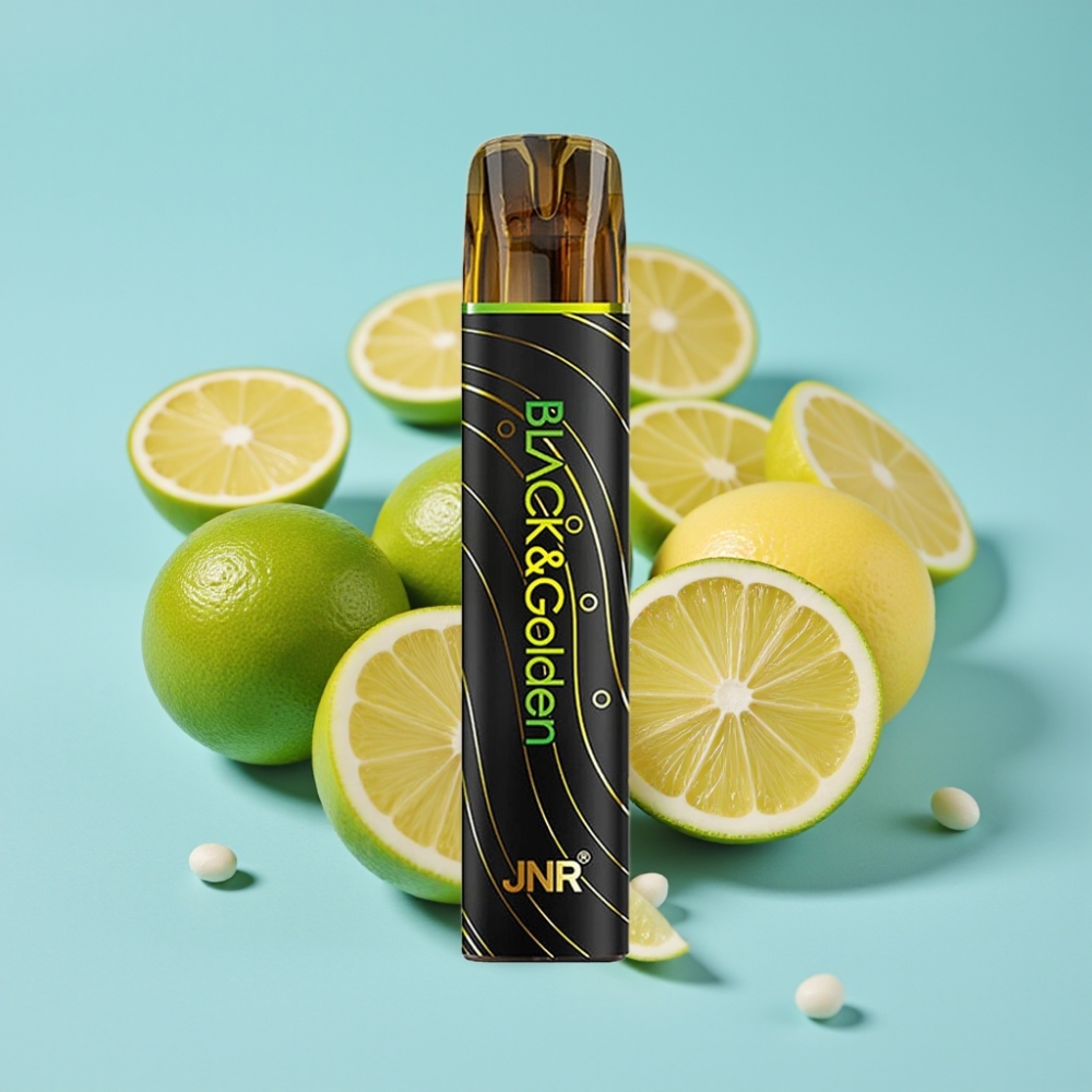 JNR Black&Golden 800 Puffs Chile Vape Desechable Limón & Lima 550mAh 2ml TPD 2% Nicotina Sin Carga