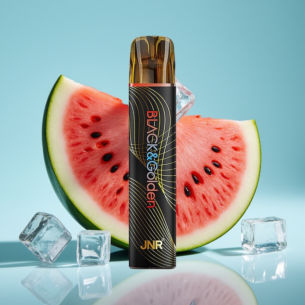 JNR Black&Golden 800 Puffs Chile Vape Desechable Sandía Hielo – 550mAh, 2ml, TPD, 2% Nicotina, Sin Carga