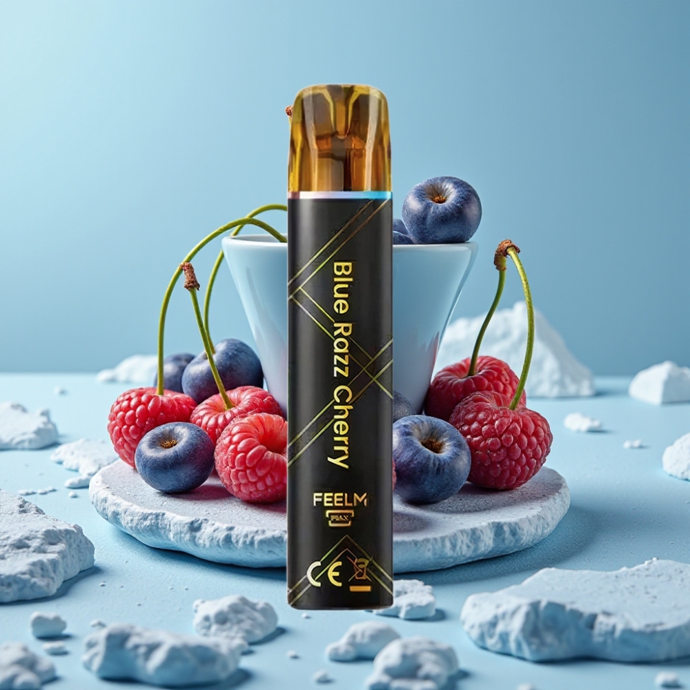 JNR Black&Golden 800 Puffs Chile vape Blue Razz Cherry, 550mAh, 2ml, TPD, 2% nic