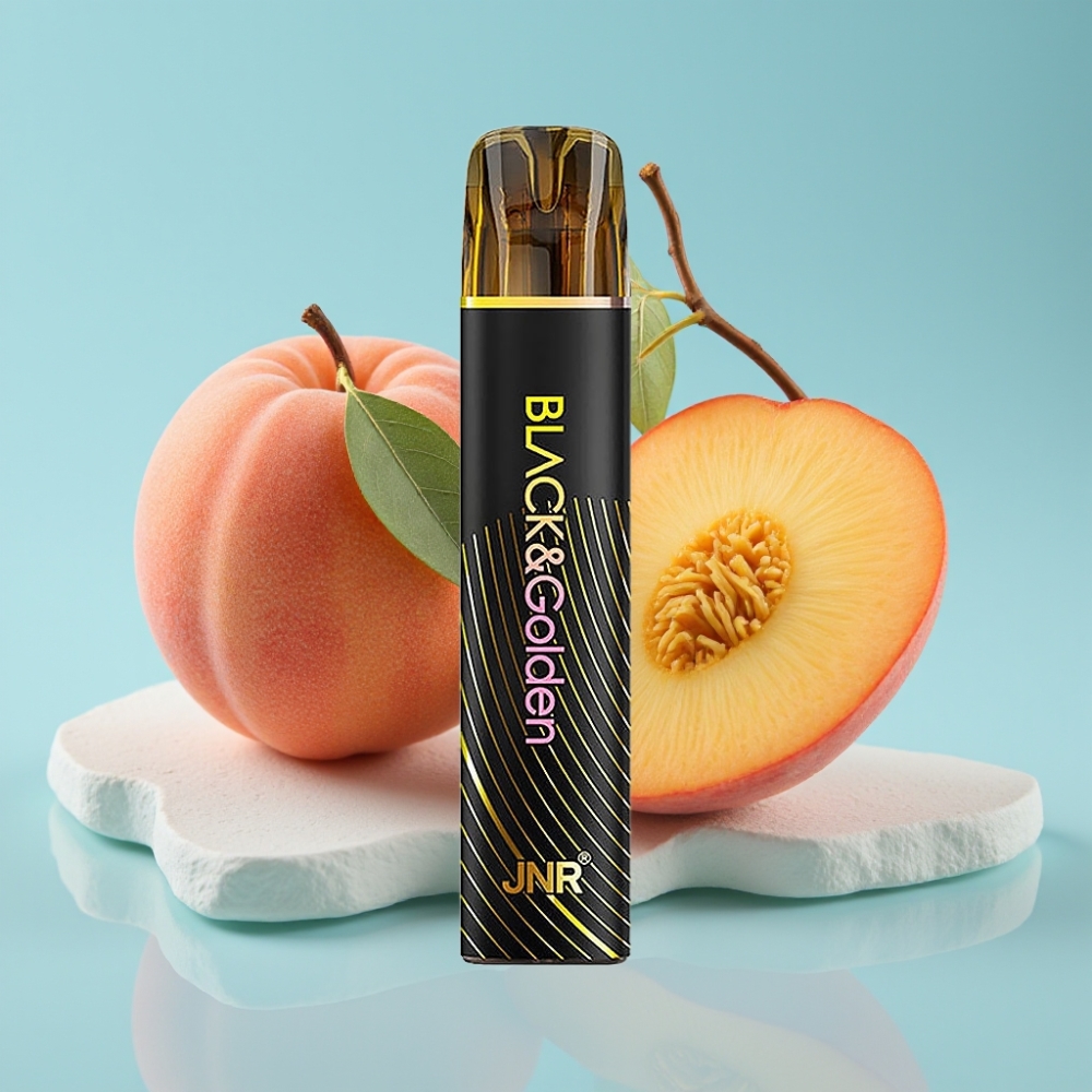 JNR Black&Golden 800 Puffs Chile vape Desechable 550mAh 2ml Certificación TPD Sin carga 2% Nicotina Sabor Peach Mango