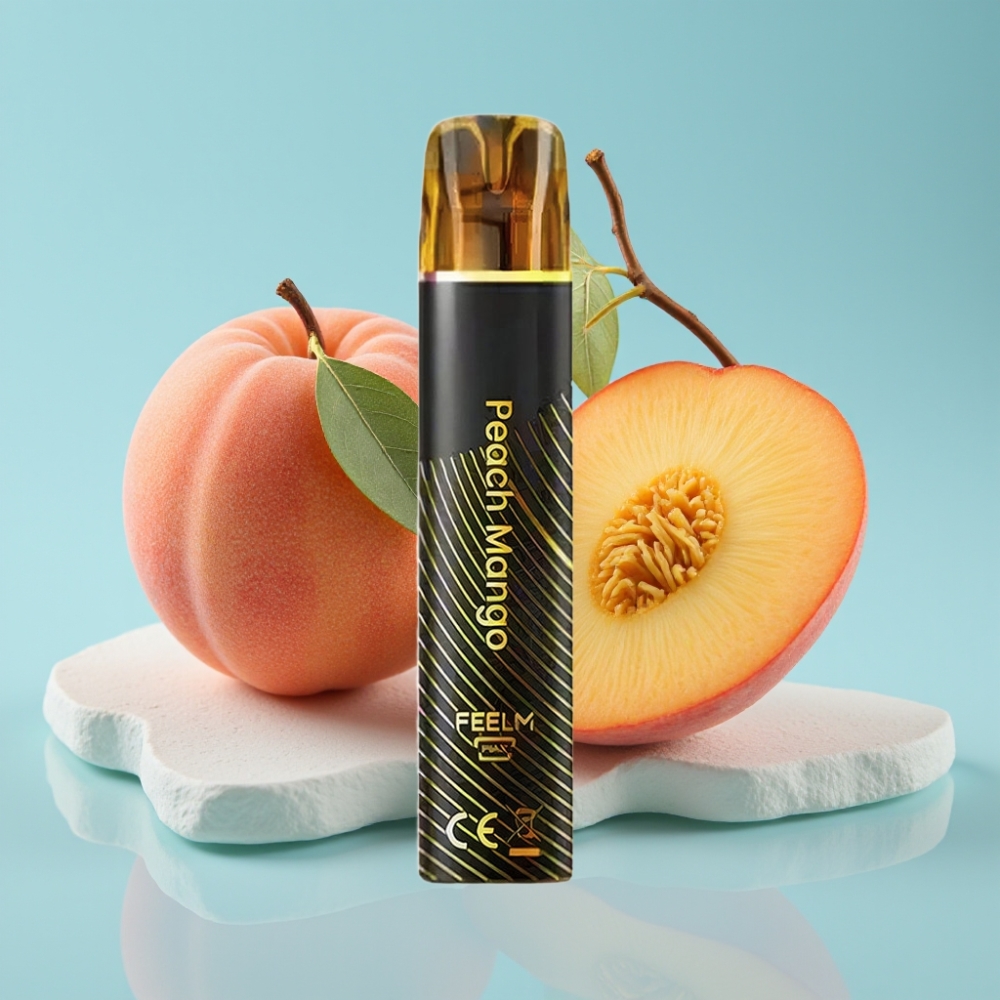 JNR Black&Golden 800 Puffs Chile vape Desechable 550mAh 2ml Certificación TPD Sin carga 2% Nicotina Sabor Peach Mango