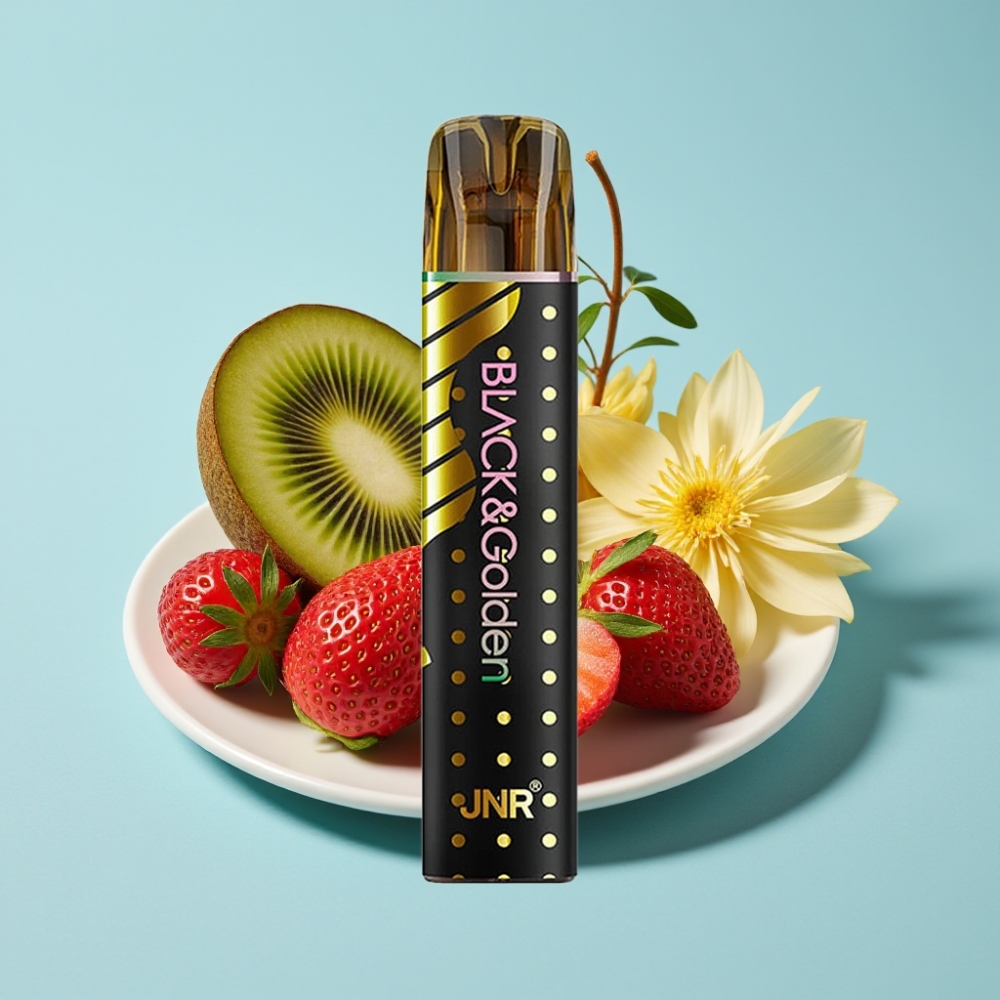 JNR Black&Golden 800 Puffs Chile vape Desechable Fresa Kiwi 550mAh 2ml TPD 2% Nicotina Sin Carga