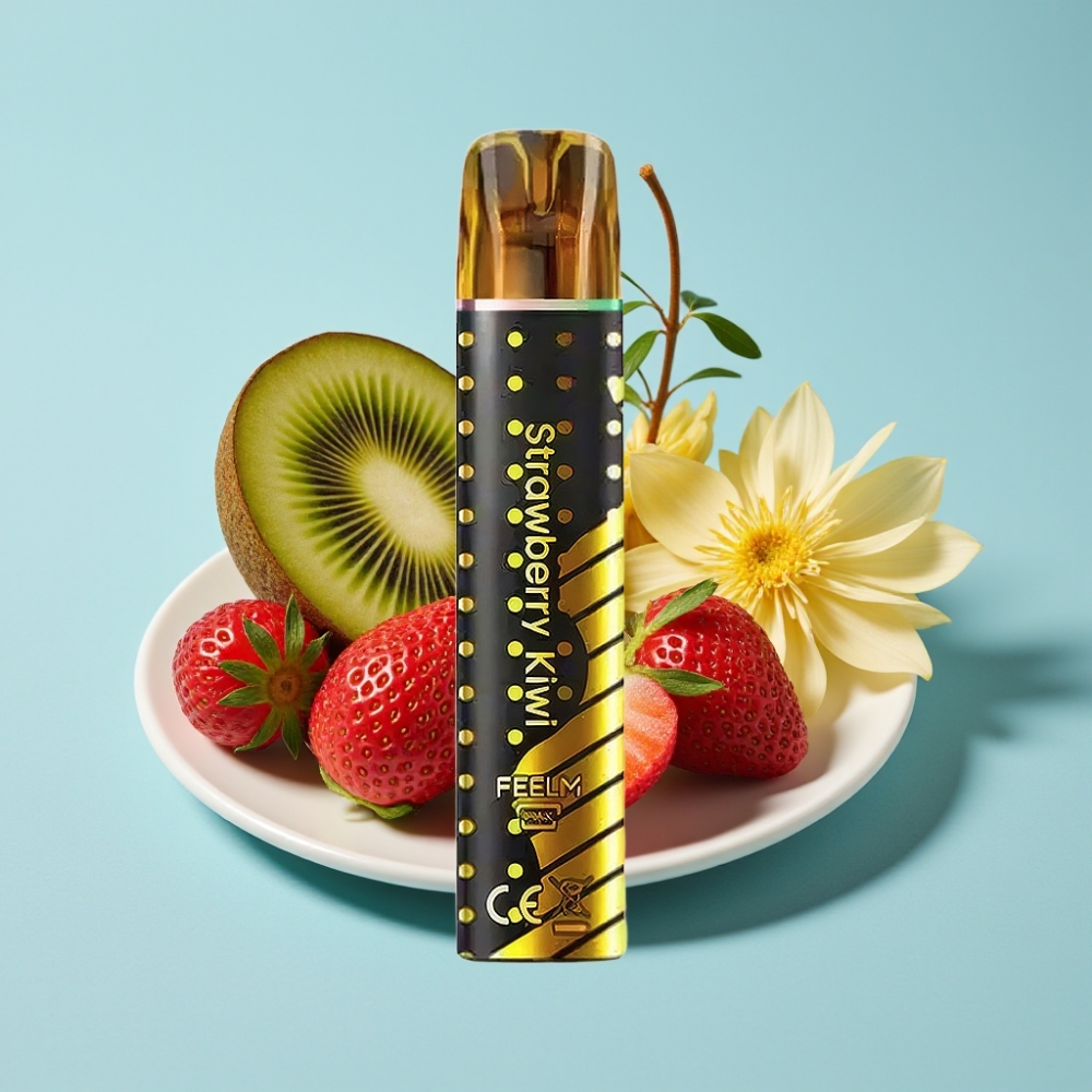 JNR Black&Golden 800 Puffs Chile vape Desechable Fresa Kiwi 550mAh 2ml TPD 2% Nicotina Sin Carga