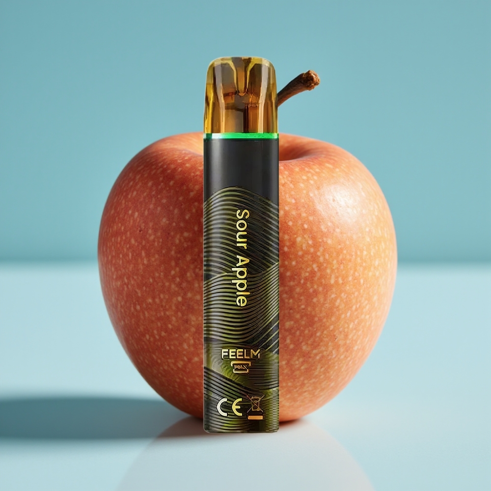 JNR Black&Golden 800 Puffs Chile vape Desechable Manzana Ácida 550mAh 2ml TPD 2% Nicotina Sin Carga