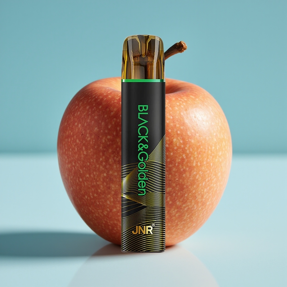 JNR Black&Golden 800 Puffs Chile vape Desechable Manzana Ácida 550mAh 2ml TPD 2% Nicotina Sin Carga