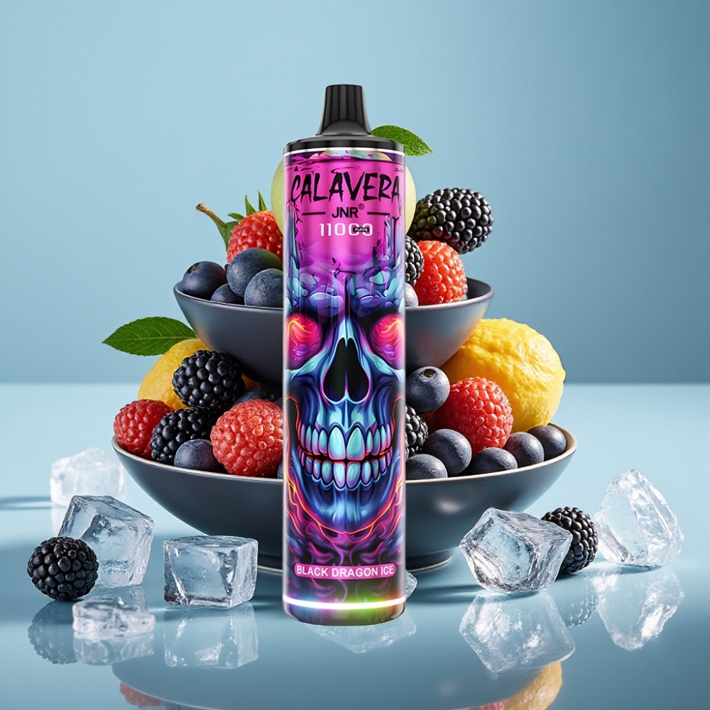 JNR Calavera 11000 Puffs Chile Vape Desechable Puerto Tipo-C 850mAh 21ml 1.0ohm Black Dragon Ice 0%2%5% Nicotina