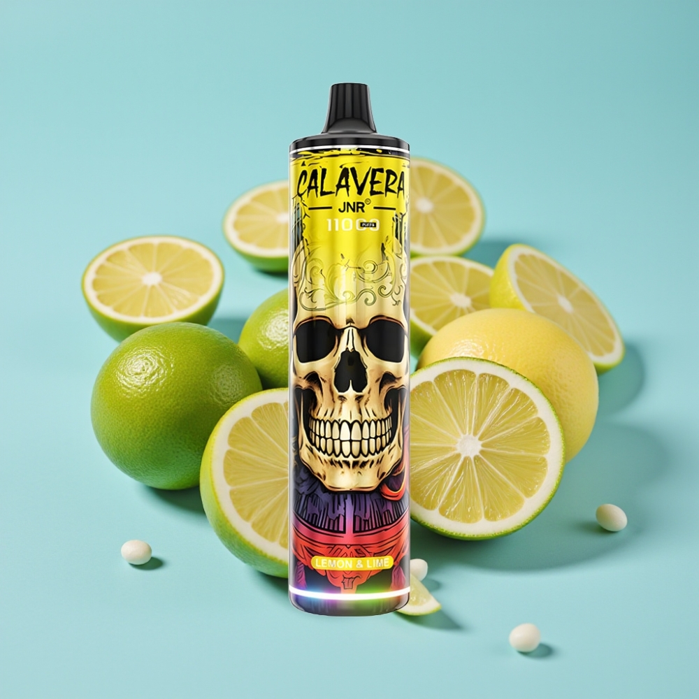 JNR Calavera 11000 Puffs Desechable Chile Vape Limón & Lima, Puerto Tipo-C, Batería 850mAh, 21ml Líquido, Resistencia 1.0ohm, 0%/2%/5% Nicotina