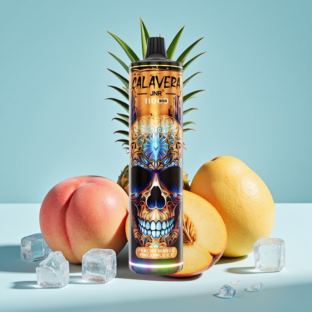 JNR Calavera 11000 Puffs Vape Desechable Chile vape Durazno Mango Piña Hielo con Puerto Type-C