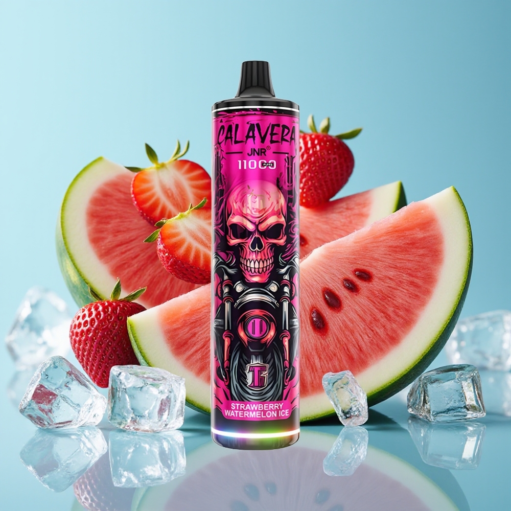 JNR Calavera Chile Vape 11000 Puffs Desechable Fresa Sandía Hielo, Puerto Type-C, 850 mAh, 21ml, 1.0ohm, 0%/2%/5% Nicotina