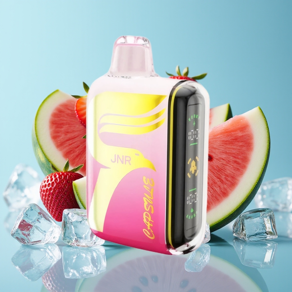 JNR Capsule 15000 Puffs Chile Vape Fresa Sandía Hielo - 20ml, 850mAh, 20W, Doble Malla, Pantalla LED