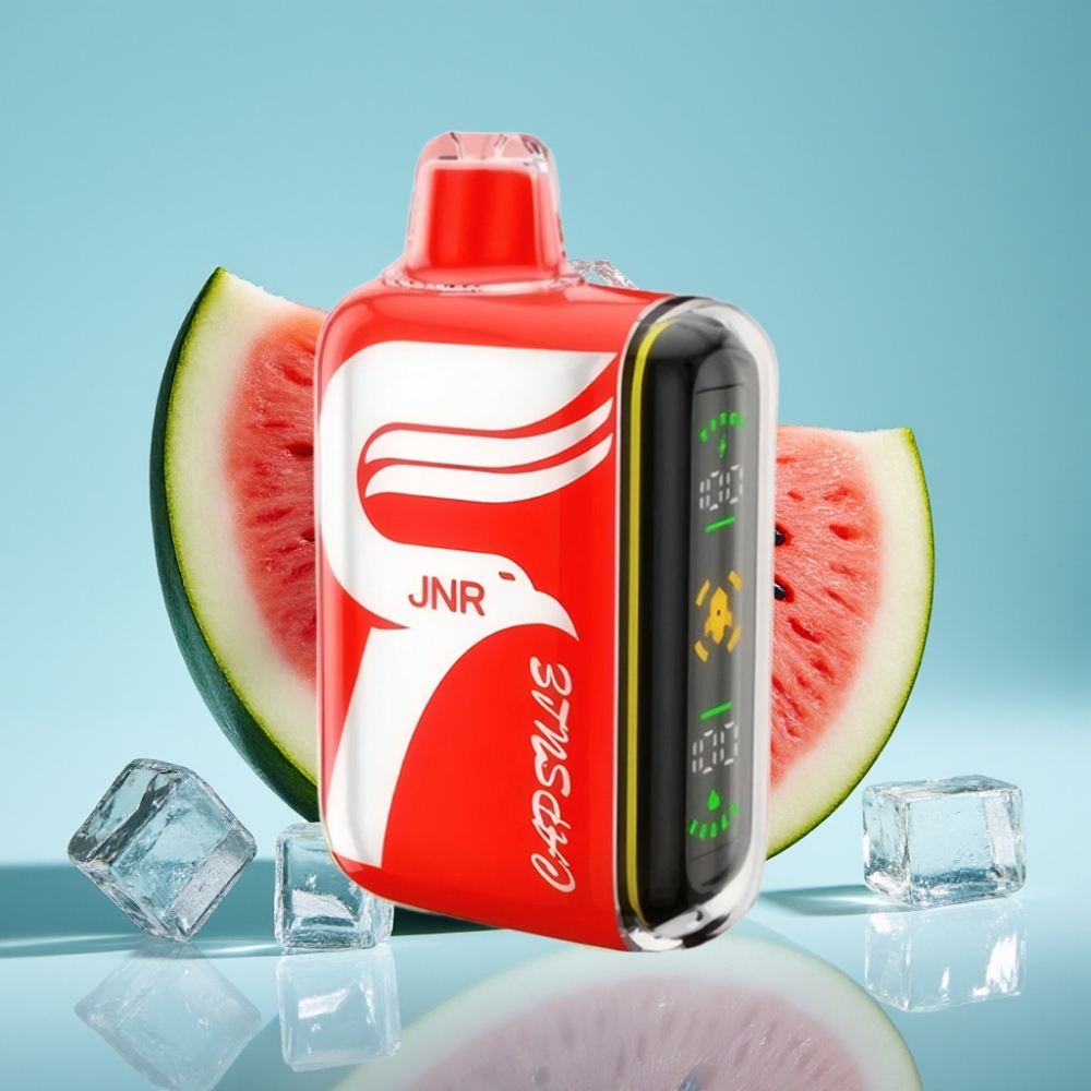 JNR Capsule 15000 Puffs Vape Chile Sandía Hielo – 20ml, 850mAh, 20W, Doble Malla, Pantalla LED, Carga Rápida Type-C