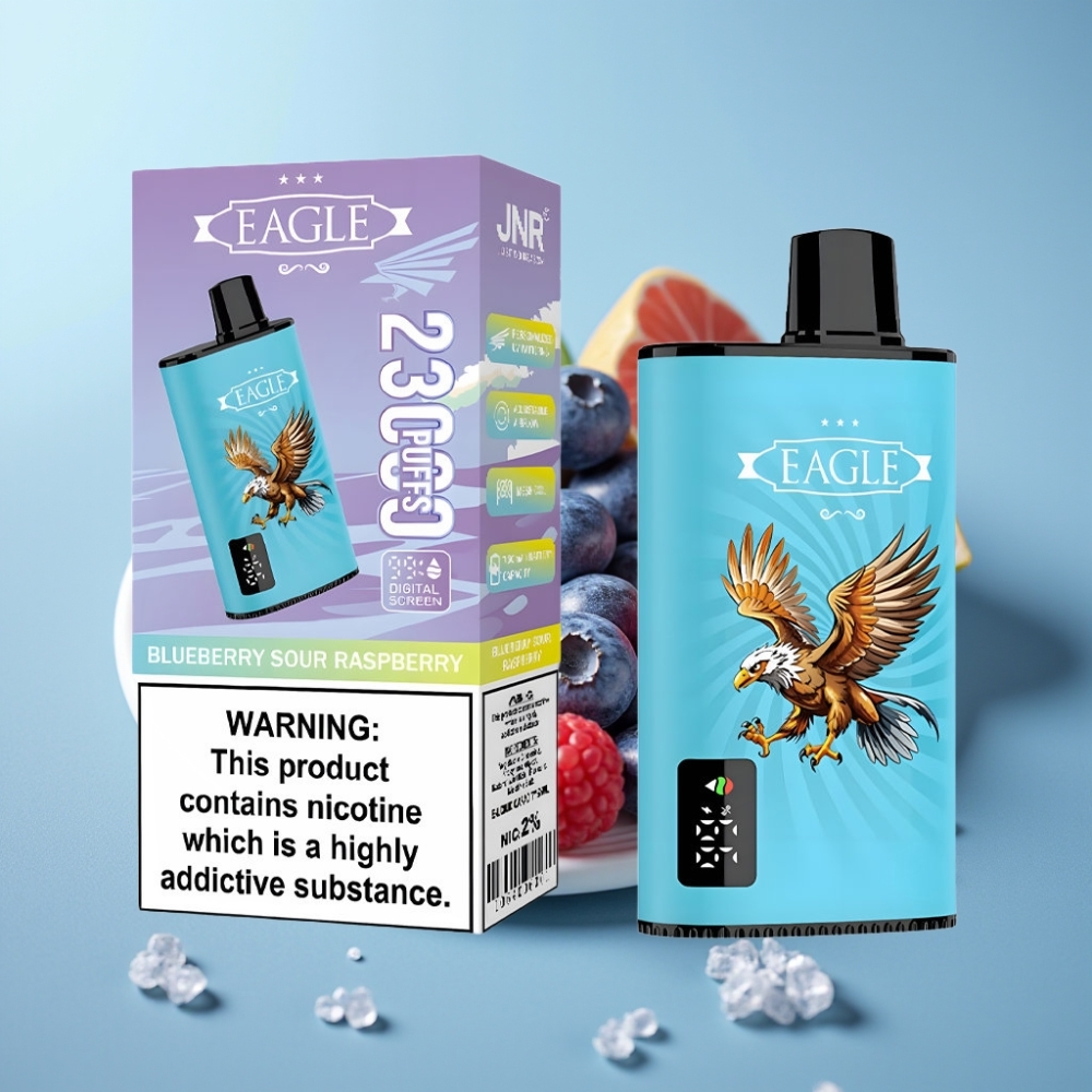 JNR EAGLE Smart 23000 Puffs Chile Vape Desechable con Pantalla Digital Arándano y frambuesa ácida