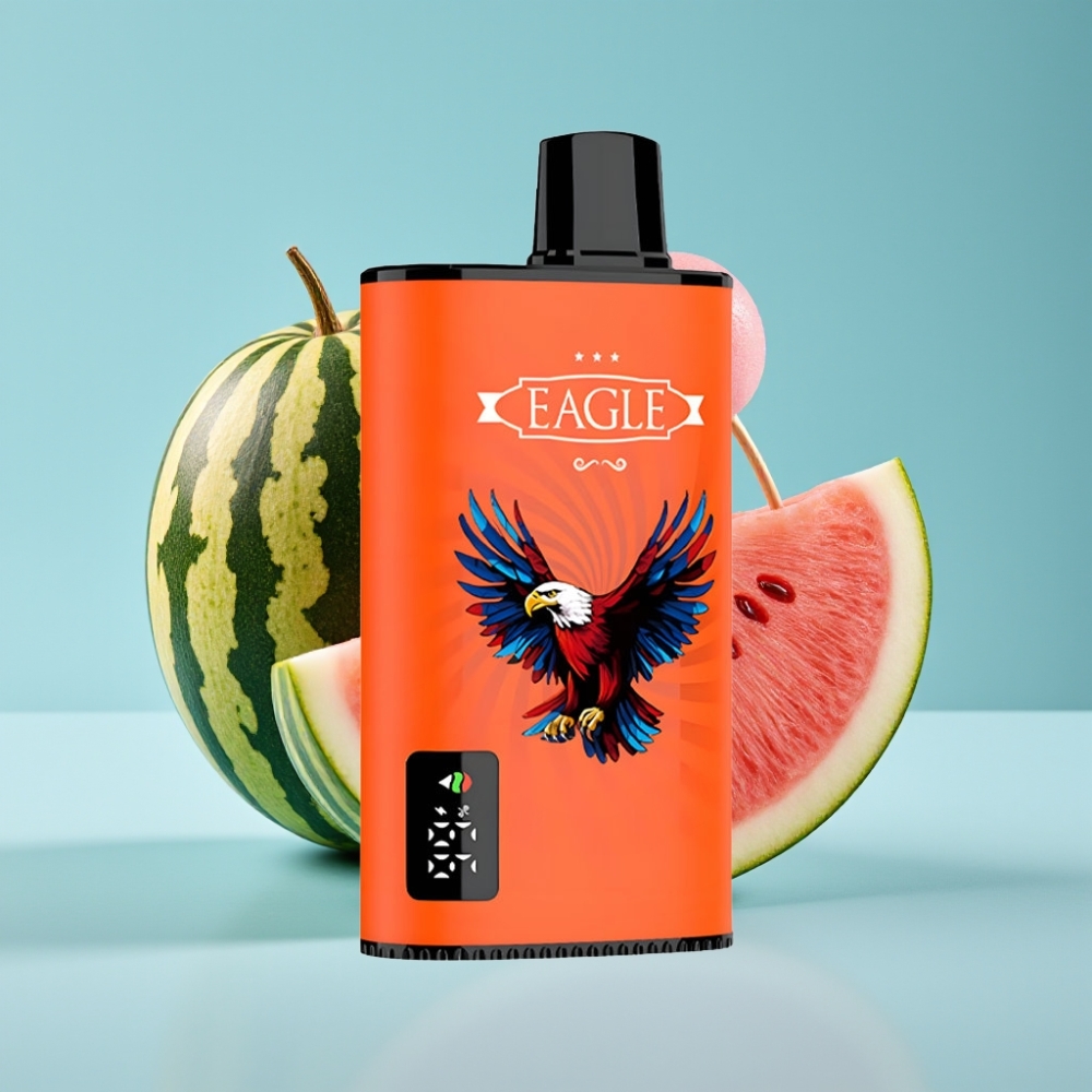 JNR EAGLE Smart 23000 Puffs Chile Vape Desechable con Pantalla Digital, Bobina Mesh 1.0ohm, Flujo de Aire Ajustable, Sabor Sandía Chicle