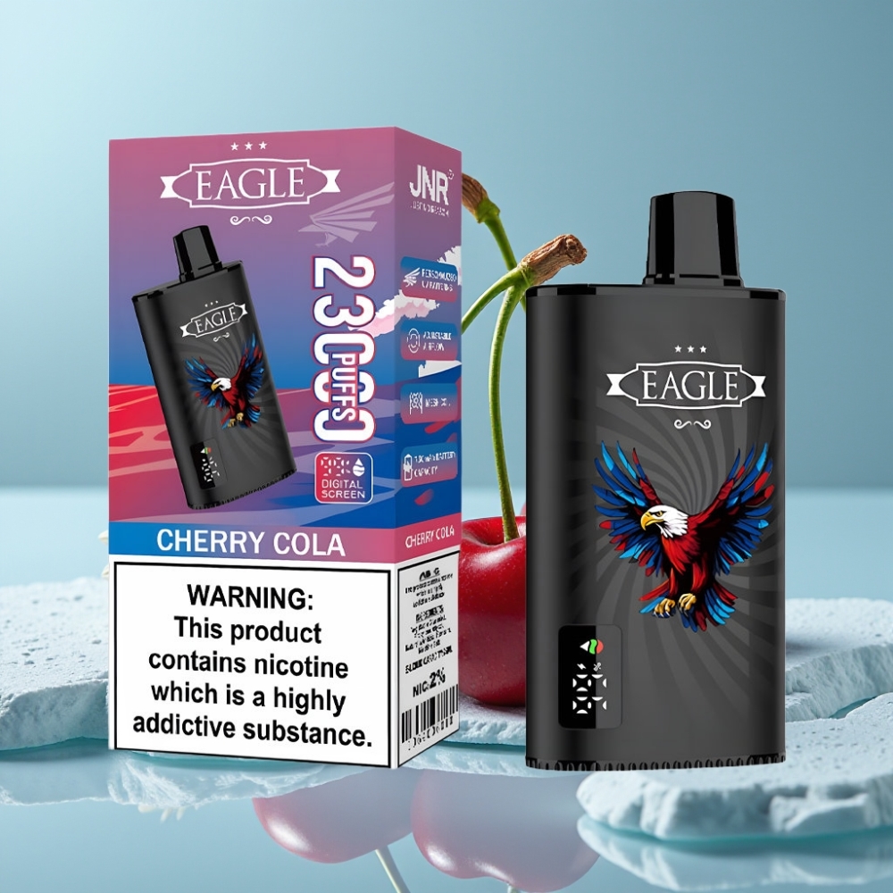 JNR EAGLE Smart 23000 Puffs Chile Vape Desechable con Pantalla Digital Cereza y cola