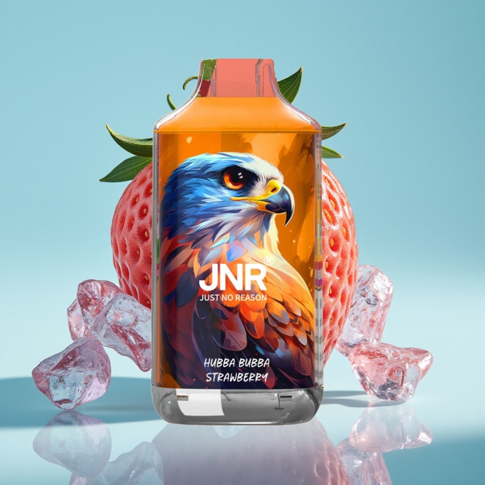 JNR Falcon 16000 Puffs Chile Vape Desechable Hubba Bubba Fresa, 22ml, 850mAh, Doble Malla, Tipo C, LED, 0%/2% Nicotina