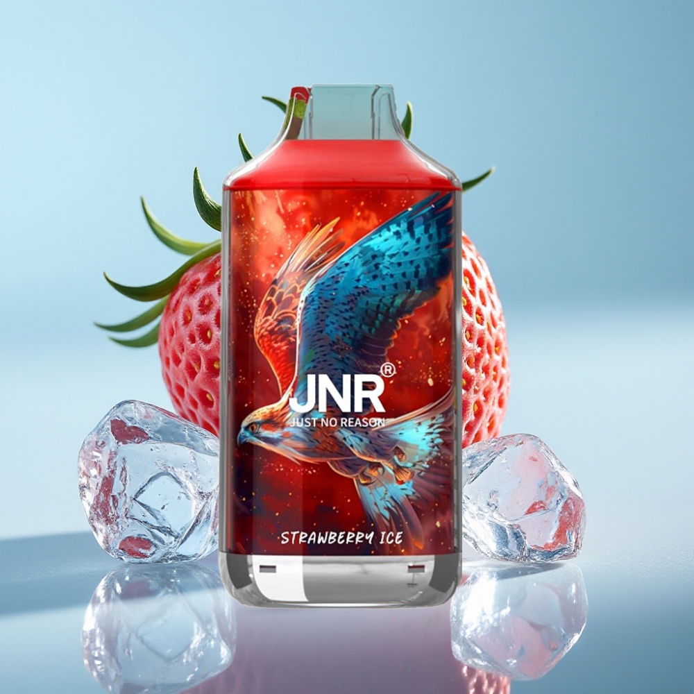 JNR Falcon 16000 Puffs Chile vape Fresa Hielo 22ml 850mAh Dual Mesh Tipo C LED 0%2%