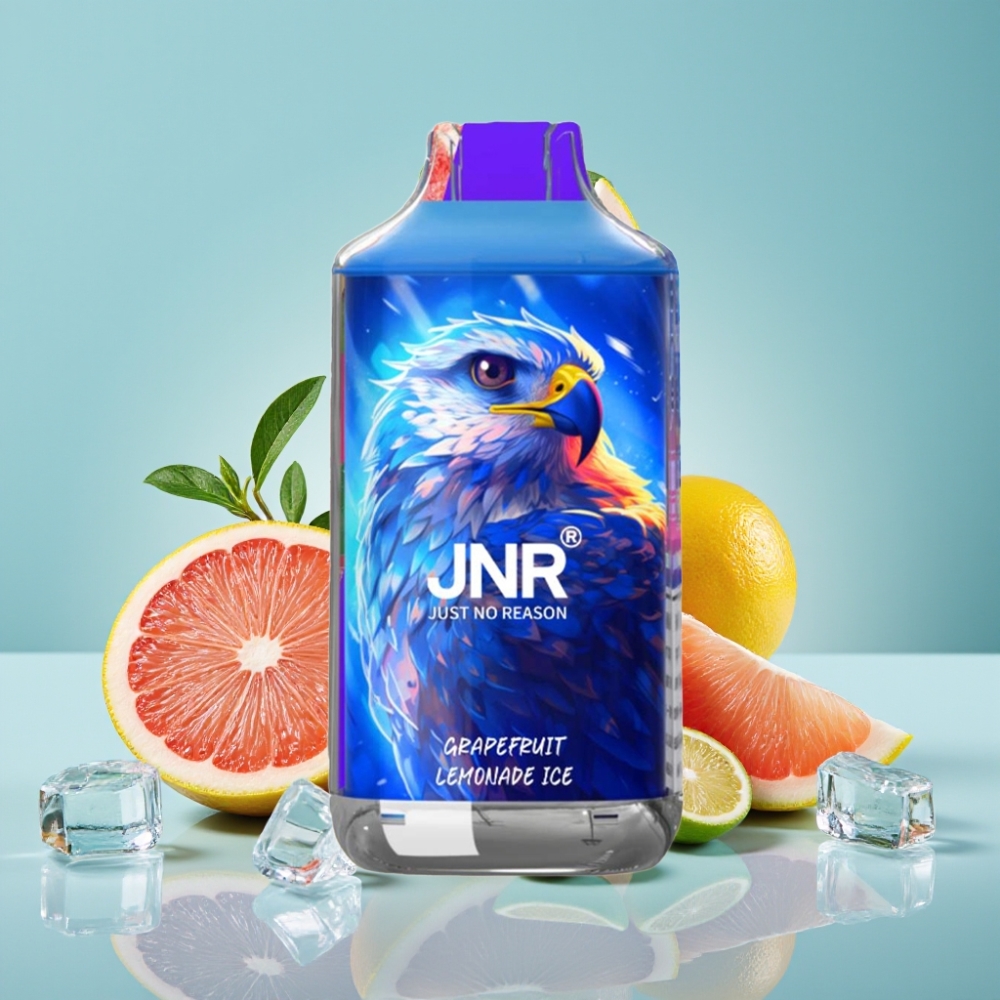 JNR Falcon 16000 Puffs Vape Desechable Chile vape Pomelo Limonada Helada, 850mAh, 22ml, Dual Mesh Coil, Tipo C/Lightning, Pantalla LED, 0%/2% Nicotina
