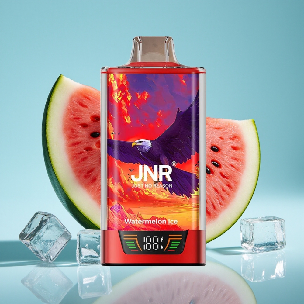 JNR Falcon Pro 28000 Chile Vape Desechable Sandía Helada – 30ml, 950mAh, 28000 Puffs, 5% Nicotina, Pantalla Inteligente, Doble Malla, USB-C, MTL